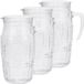 Bormioli Rocco schenkkan/waterkan - 3x stuks - Glas - zonder deksel - 1,8 liter
