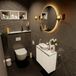 Mondiaz Fowy toiletmeubel 60 cm kleur talc. Waskom positie links kleur talc | talc. Met 1 kraangat