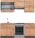 Vicco Fame-Line Unité de cuisine complète – 200 cm, chêne WB chêne or/anthracite