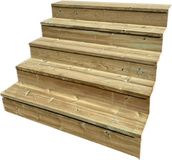 Vinuovo BERLIN Houten Buitentrap - 5 Gesloten Treden 88 cm Hoog - 160 cm Breed