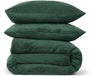 DoubleDry Dekbedovertrek Teddy Fleece - Lits Jumeaux 240x220 cm - Groen