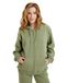 Roxy Surf Stoked Zip Geborstelde Fleece Trui Groen XS