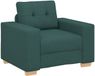 vidaXL - Sofastoel - Donkergroen - 100x78x80 cm - Stof