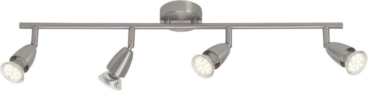 Brilliant lamp Amalfi LED spot buis 4flg ijzer | 4x LED-PAR51, GU10, 3W LED reflectorlampen inbegrepen, (250lm, 3000K) | Schaal A ++ tot E | Hoofden draaien