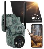 Caméra de chasse 4G - Énergie solaire - Vision nocturne 2K - IP66 - Enregistrement 24h/24 et 7j/7
