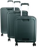 Hedgren trolley Raku Yuno Set XS / M+ / L+ Duck Green donkergroen 55cm