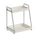 Maxcook Étagère à épices de comptoir à 2 niveaux Acier au carbone et acier inoxydable Étagère de rangement avec crochets 33*23*35 cm