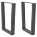 VidaXL Salontafelpoten 2 stuks V-vormig 70x(30-31,3) cm staal antraciet
