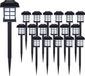 Monzana Tuinlamp Set van 18 Zonne energie Prikstok - Zwart