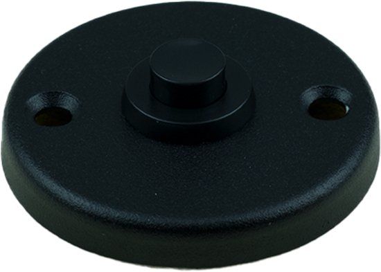 AMI 3 RH beldrukker aluminium rond rozet zwart 739310