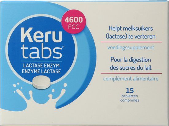 Kerutabs Lactase enzym 4600 FCC 15 Tabletten