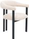 DÉJA Living Eetkamerstoel Odense - Stof - Beige/Zwart - Set van 2