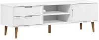 vidaXL Tv-meubel MOLDE 158x40x49 cm massief grenenhout wit