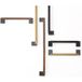 Viefe Poignée de meuble DUO MINI en bois et aluminium, chêne - gris lave - 320 mm