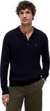 Tommy Hilfiger Heren klassieke katoenen kabel LS Polo MW0MW41955 Pullover Sweater, blauw, M, Blauw (Woestijnhemel), M