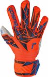Reusch gants de gardien de but pour enfants Attrakt Solid Finger Support Orange/Bleu Taille 4