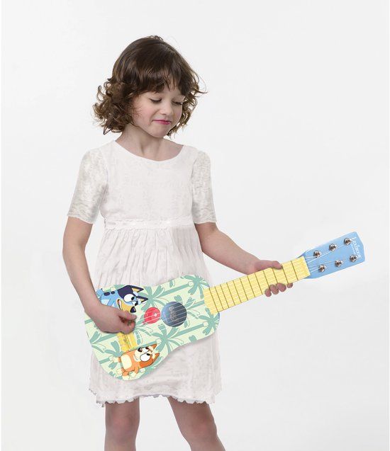 LEXIBOOK Mijn Eerste Houten Gitaar Bluey – 21"/53 cm