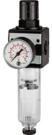 RIEGLER filterregelaar multifix met PC tank BG 1 G 3/8 0,5-10 bar