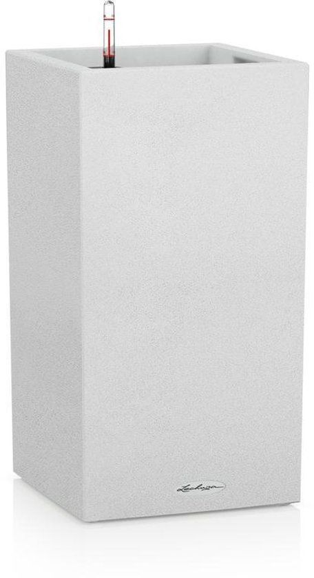 LECHUZA CANTO Stone High 30 - Plantenbak - kwarts wit - ALL-IN-ONE set