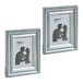 Relaxdays fotolijstjes set van 2, staand of liggend, 13x18 cm, passepartout 9x13 cm, ophangen of neerzetten, zilver