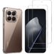 Phonillico® Schokbestendige Hoes voor Xiaomi 15T PRO met 2 Gehard Glas Schermbeschermers