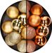 Merkloos / Sans marque Billiet - Vanlaere 24x stuks kunststof kerstballen mix van goud en koper 6 cm