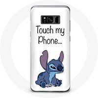 Maniacase Hoesje voor Samsung Galaxy S8 Lilo en Stitch Schattig Witte achtergrond