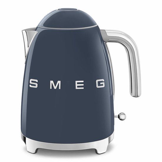 Smeg KLF03NBEU waterkoker 1,7 l 2400 W Blauw, Chroom