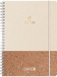 BRUNNEN Schoolagenda (2025/2026) "Naturality", 2 pagina's = 1 week, A5, 208 pagina's, textielomslag