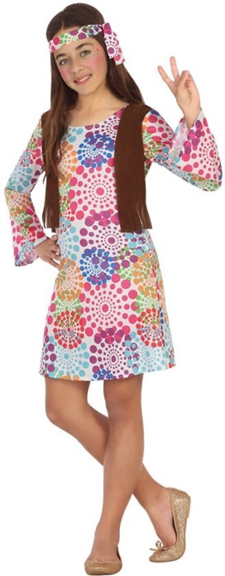 Generik Psychedelisch hippie kostuum voor meisjes - Verkleedkleding - Maat 116/128