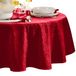 Elrene Home Fashions Continentaal effen textuur water- en vlekbestendig slub-geweven tafelkleed met textuur, 228,6 cm rond, rood