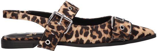 La Strada Slingback Leopard Satijn - Damesschoenen - Maat 42