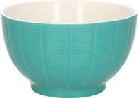 Excellent Houseware Bols à soupe/bols de service - Venice - céramique - D14 x H8 cm - vert jade - Empilable