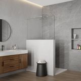 FortiFura Galeria Halfhoge Inloopdouche - 105.8x80cm - helder glas - 8mm - nano - met blind profiel