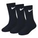 Nike Basic Pack Crew 3pk Sokken Zwart EU 23 1/2-27