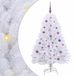 vidaXL Kunstmatige Hinged Kerstboom Wit 150 cm PVC en Staal