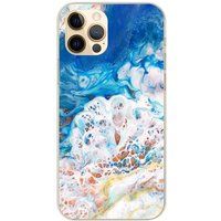 1001 coques Apple iPhone 12 Pro Marbre ocean bedrukt siliconen hoesje
