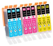 Canon Jeu de cartouches couleur 581 XXL, multipack de 9 pièces, convient pour Canon PIXMA