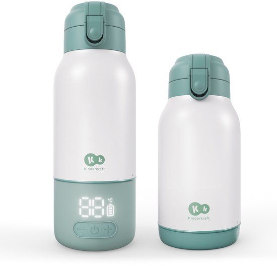 Kinderkraft GAJA – Draagbare Melkverwarmer & Thermos 350 ml – Groen