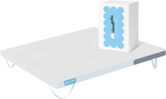 Cloudpillo Original Topper 140x200 - Topdekmatras - 125 Dagen Proefslapen - Adaptive Support laag - 4-Seizoenen - Voorzien van Elastieken - Wasbare Hoes