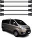 Omac Barres de toit en aluminium pour Ford Transit Custom / Tourneo Custom I 2012-2023 – Tüv / Din 75302:2019 – Charge max 75 kg – 2 barres argent