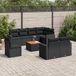 Maison Exclusive - Salon de jardin, 9 pièces, avec coussins, noir, en polyrotin