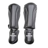 Matchu Sports - Kickboks scheenbeschermers - Zwart - Kunstleer - Maat M