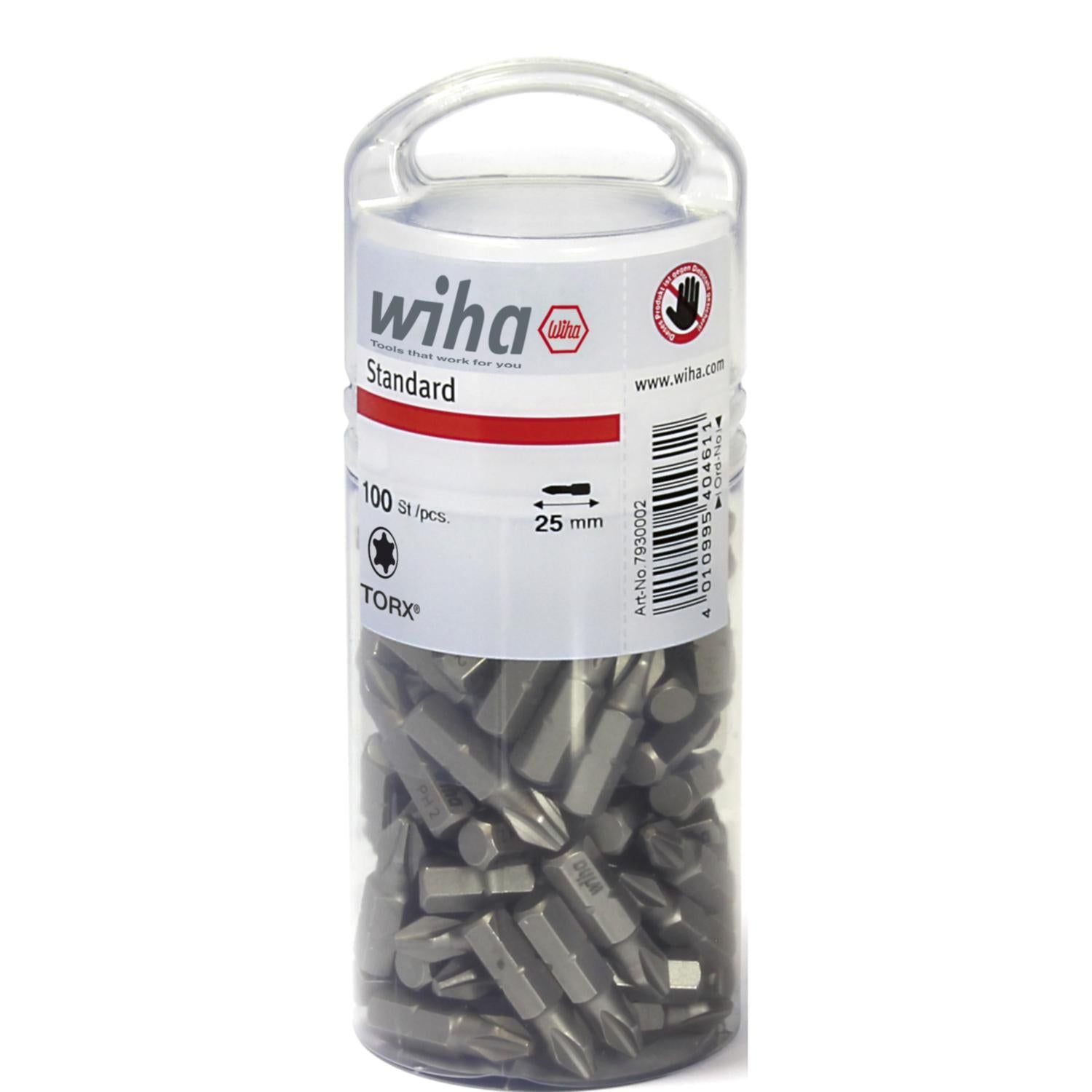 Wiha Bitset Standard 25mm (¼") TORX® (T30) VE=100 - 40465