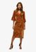 Superdry Robe midi en velours à manches courtes pour femme tobacco brown
