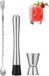 Kivora B.V. Set d'accessoires de bar professionnels, comprenant un touilleur en acier inoxydable de 25 cm, une cuillère de bar et un doseur