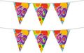 Haza Vlaggetjes 60 jaar - leeftijd verjaardag - 2x stuks - plastic 10m