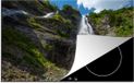 Merkloos KitchenYeah® Inductie beschermer 77x51 cm - Wilde waterval in het berglandschap - Inductie kookplaat accessoire