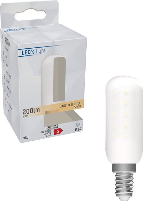 LED's Light E14 T25 LED Lamp - 3W - Warm White - For Fridge & Extractor Hood