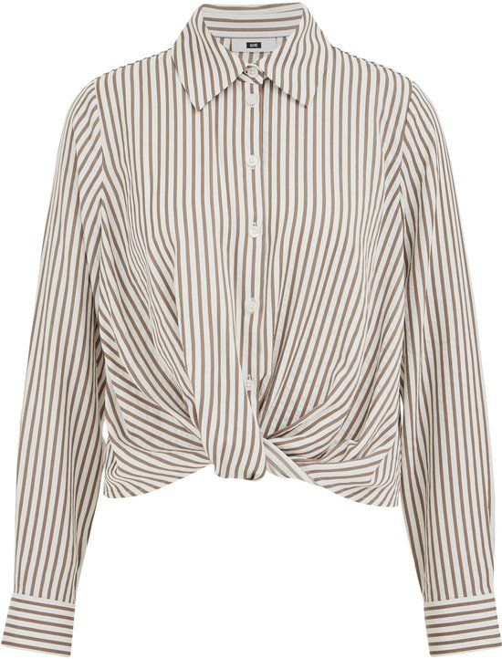 WE Fashion Dames seersucker blouse met streep